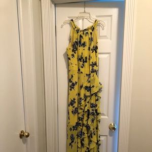 Eliza J yellow maxi dress size 6